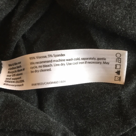 EILEEN FISHER Tunic Style Charcoal Grey Turtleneck - M - Picture 5 of 5